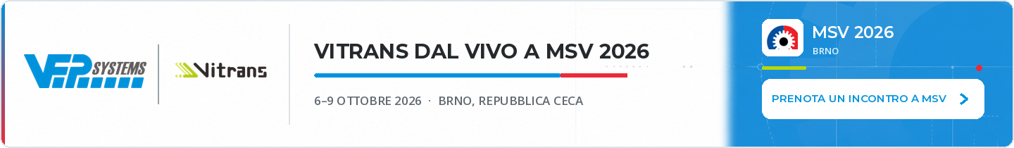 Dimostrazione Vitrans a MSV 2026 Brno, 6–9 ottobre 2026